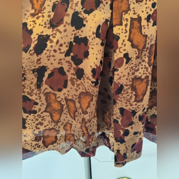 Laura Ashley Animal Print Silk Skirt - Picture 13 of 13